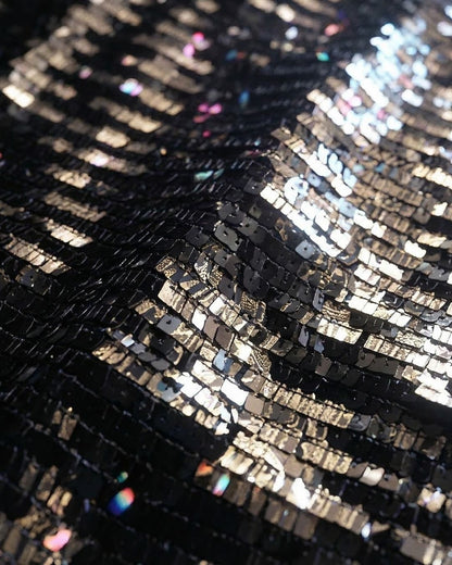 Midnight Black Sequin Skirt