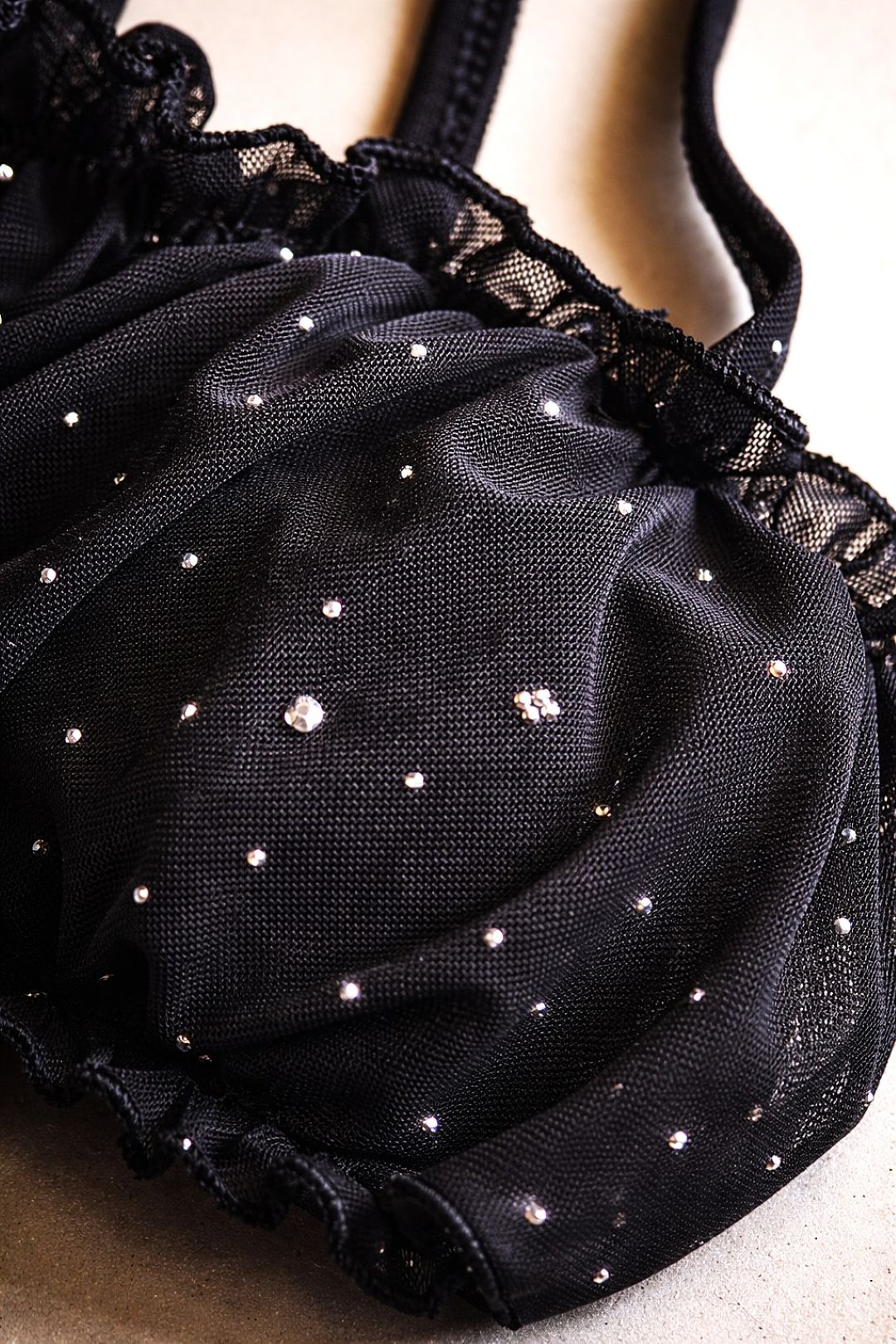 Midnight Rhinestone Bralette Top