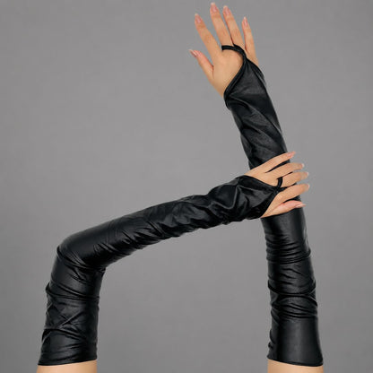 After Dark Leather Arm Sleeves - Retro Rave & Cyberpunk Edition