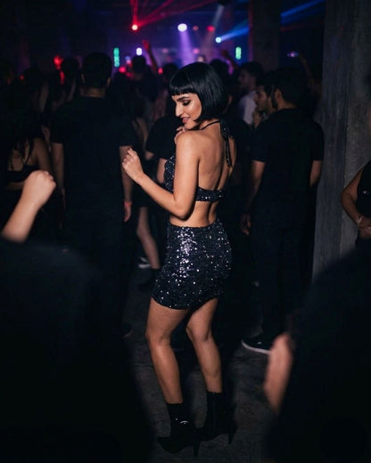 Midnight Black Sequin Co-ord Set